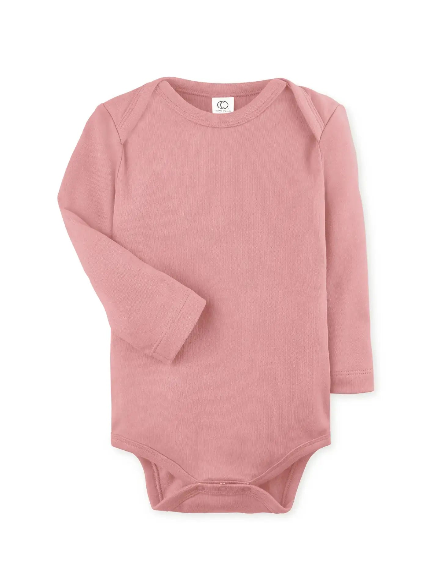 Organic Baby Long Sleeve Bodysuit Colored Organics