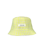 Bucket Hat Linen Organic Cotton Vichy Yellow