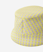 Bucket Hat – Organic Linen Cotton – Vichy Yellow