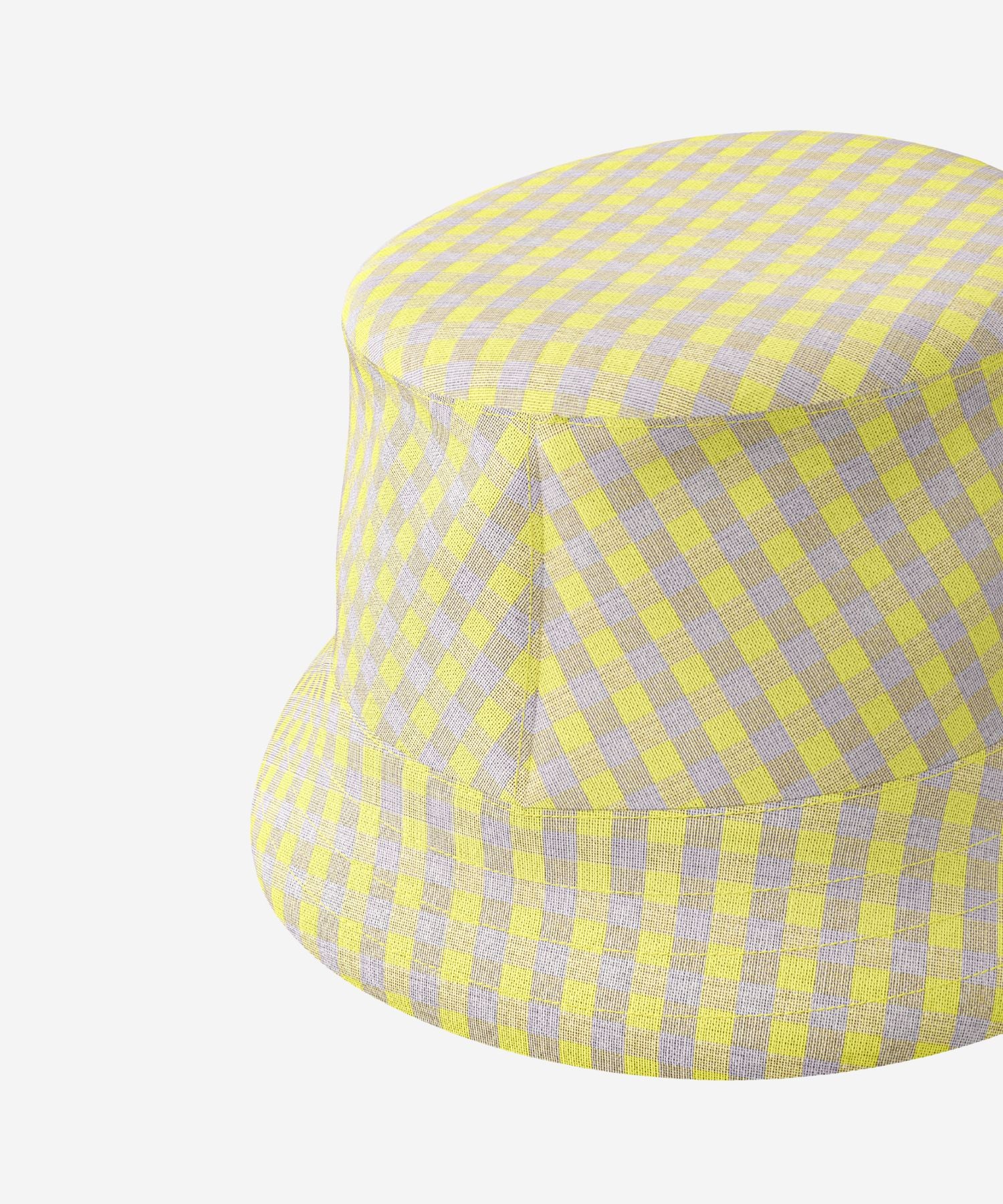 Bucket Hat – Organic Linen Cotton – Vichy Yellow