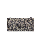 Baby Hattie Knot Bow Wrap – Chicory Floral / Navy  – 100% Organic Cotton Colored Organics