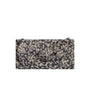 Baby Schleifen-Stirnband – Blumenmuster / Dunkelblau – 100% Bio-Baumwolle