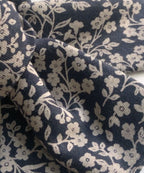 Baby Hattie Knot Bow Wrap – Chicory Floral / Navy  – 100% Organic Cotton Colored Organics
