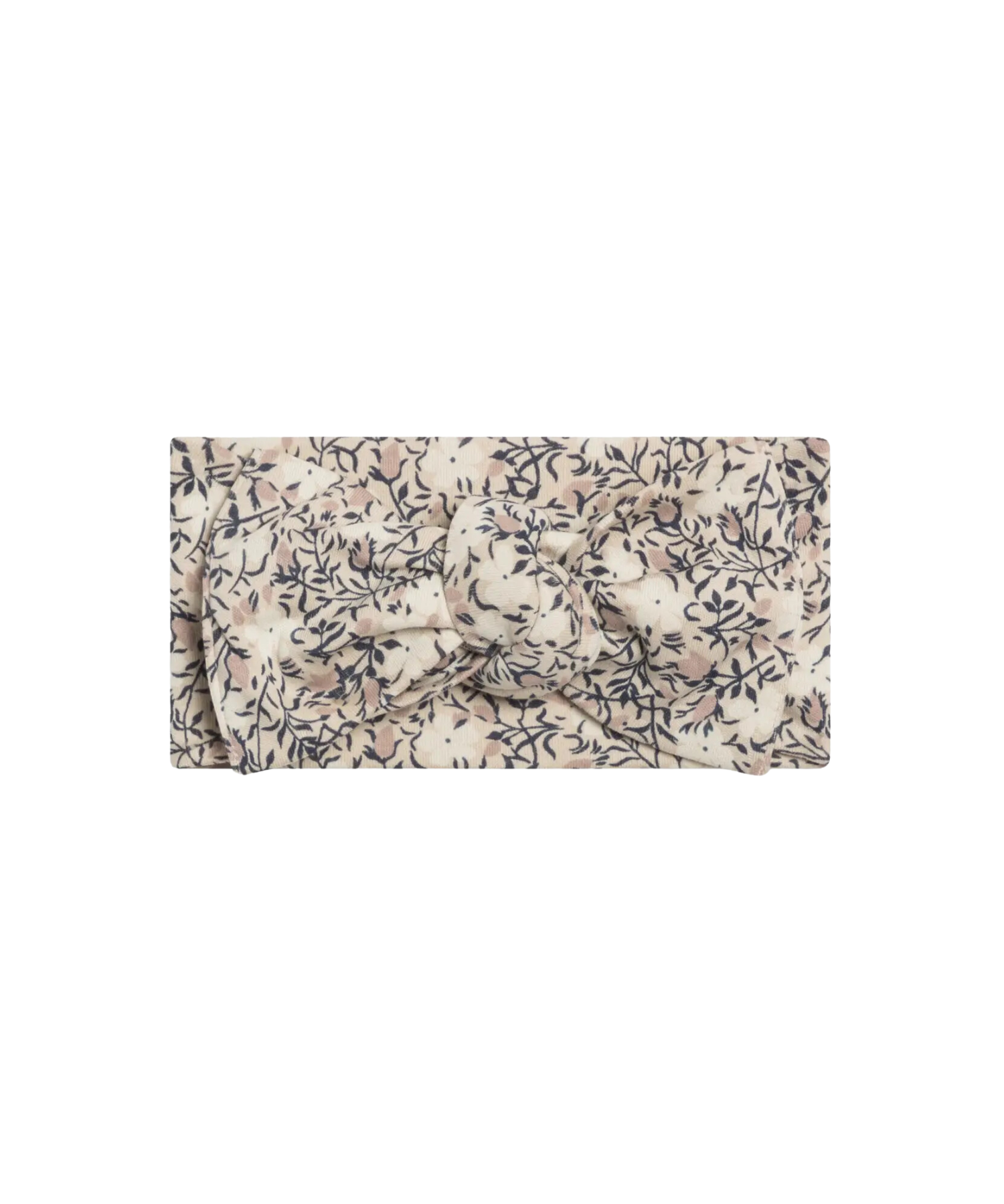 Baby Knot Bow Wrap – Verbena Floral / Wren Navy  – 100% Organic Cotton