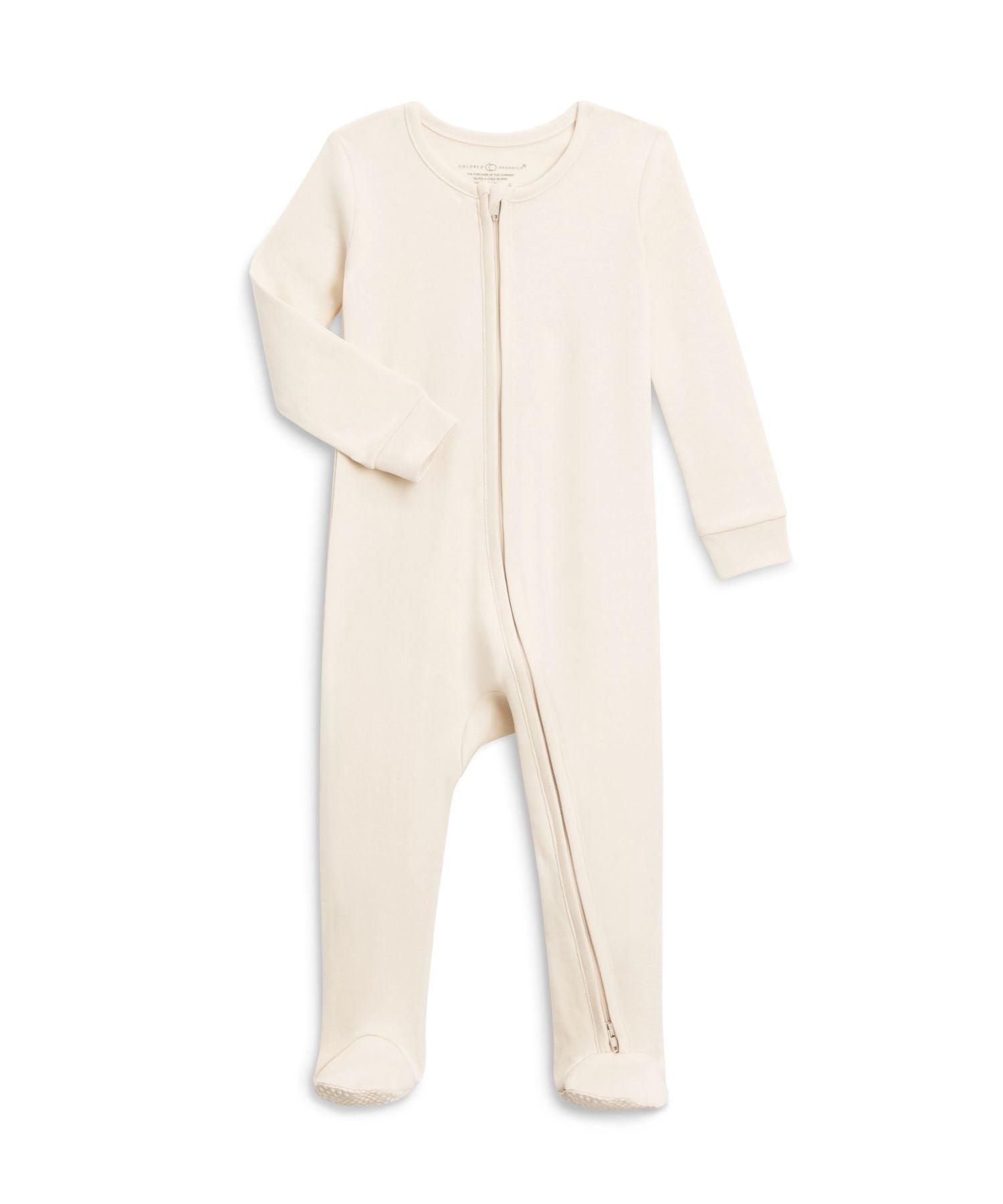 Footed Sleeper with Zipper – Ivory – 100% Organic Cotton Colored Organics