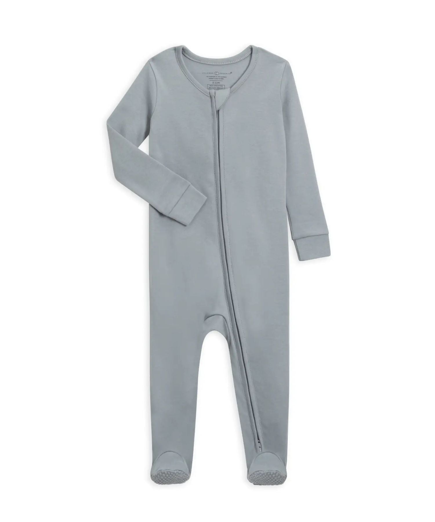 Footed Sleeper with Zipper – Mist – 100% Organic Cotton Colored Organics