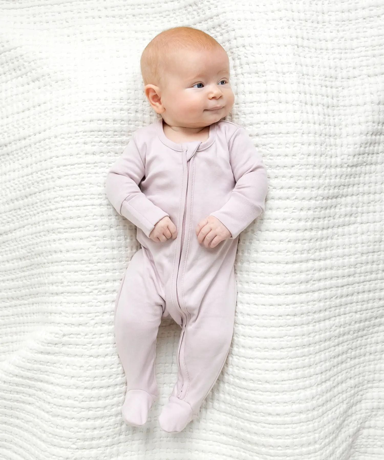 Footed Sleeper with Zipper – Wisteria – 100% Organic Cotton Colored Organics