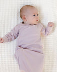 Newborn Sleepsack Gown – Wisteria – 100% Organic Cotton