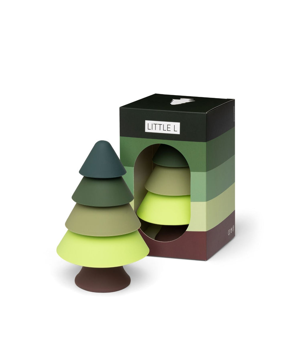 Pine Tree – Stacking Toy – Dark to Light Green Little L Toys