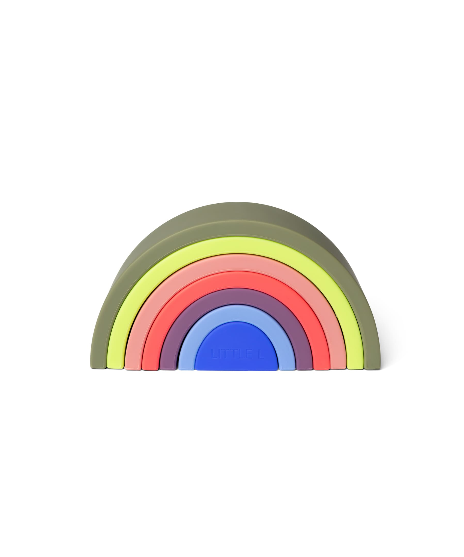 Rainbow Stacker Small – Greens, pinks and blues Little L Toys