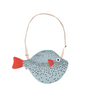 Kugelfisch Aqua Tasche – 100% Baumwolle