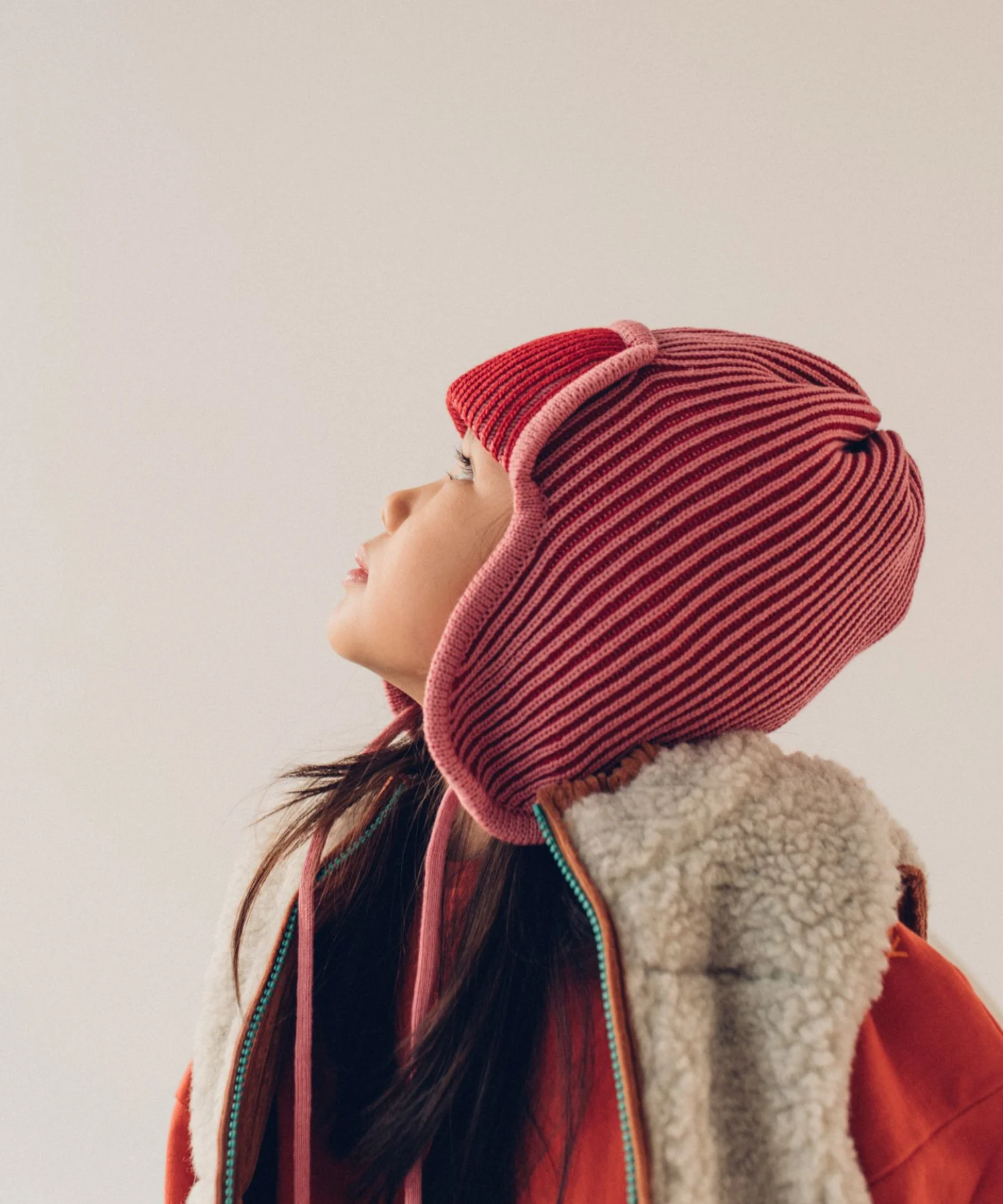 Merino Pilot Caps – Cherry Frost – 100% Merino Wool Happymess