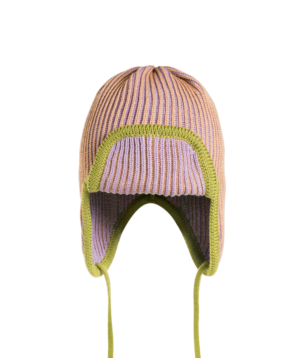 Merino Pilot Caps – Purple Pine – 100% Merino Wool Happymess