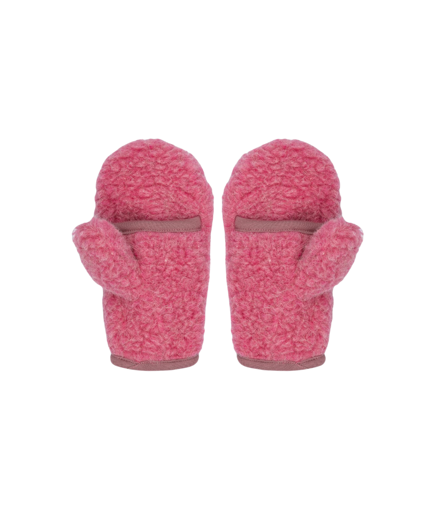 Merino Mittens with flap 6+ years – Dusty Pink – 100% Merino Wool Happymess