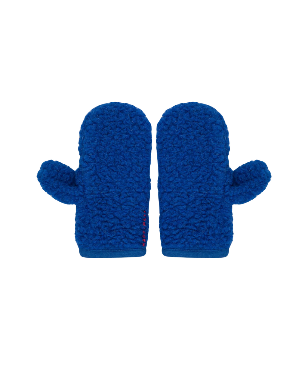 Merino Mittens with flap 6+ years – Cobalt Blue – 100% Merino Wool (Copy) Happymess