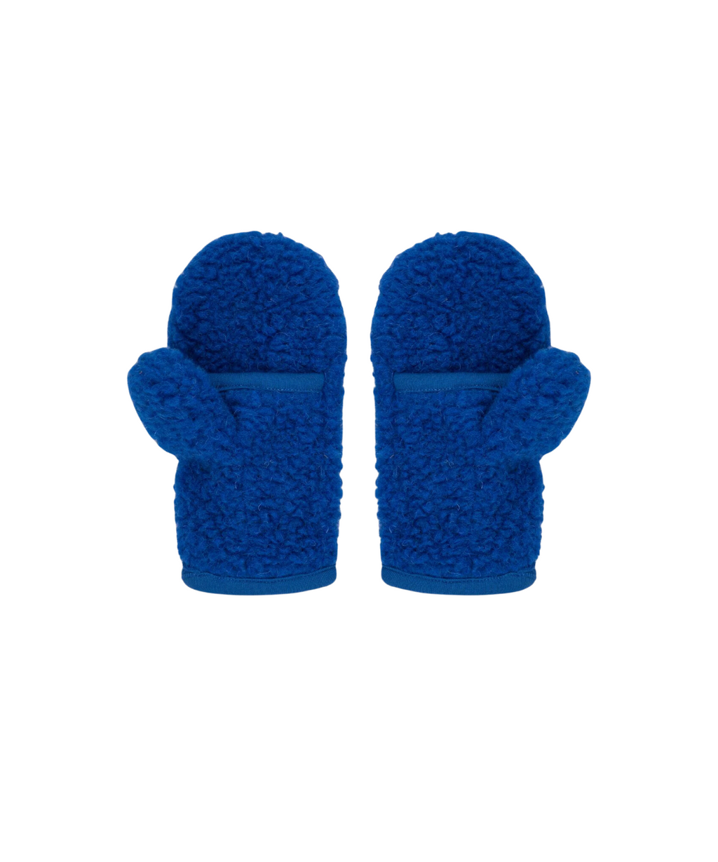 Merino Mittens with flap 6+ years – Cobalt Blue – 100% Merino Wool (Copy) Happymess
