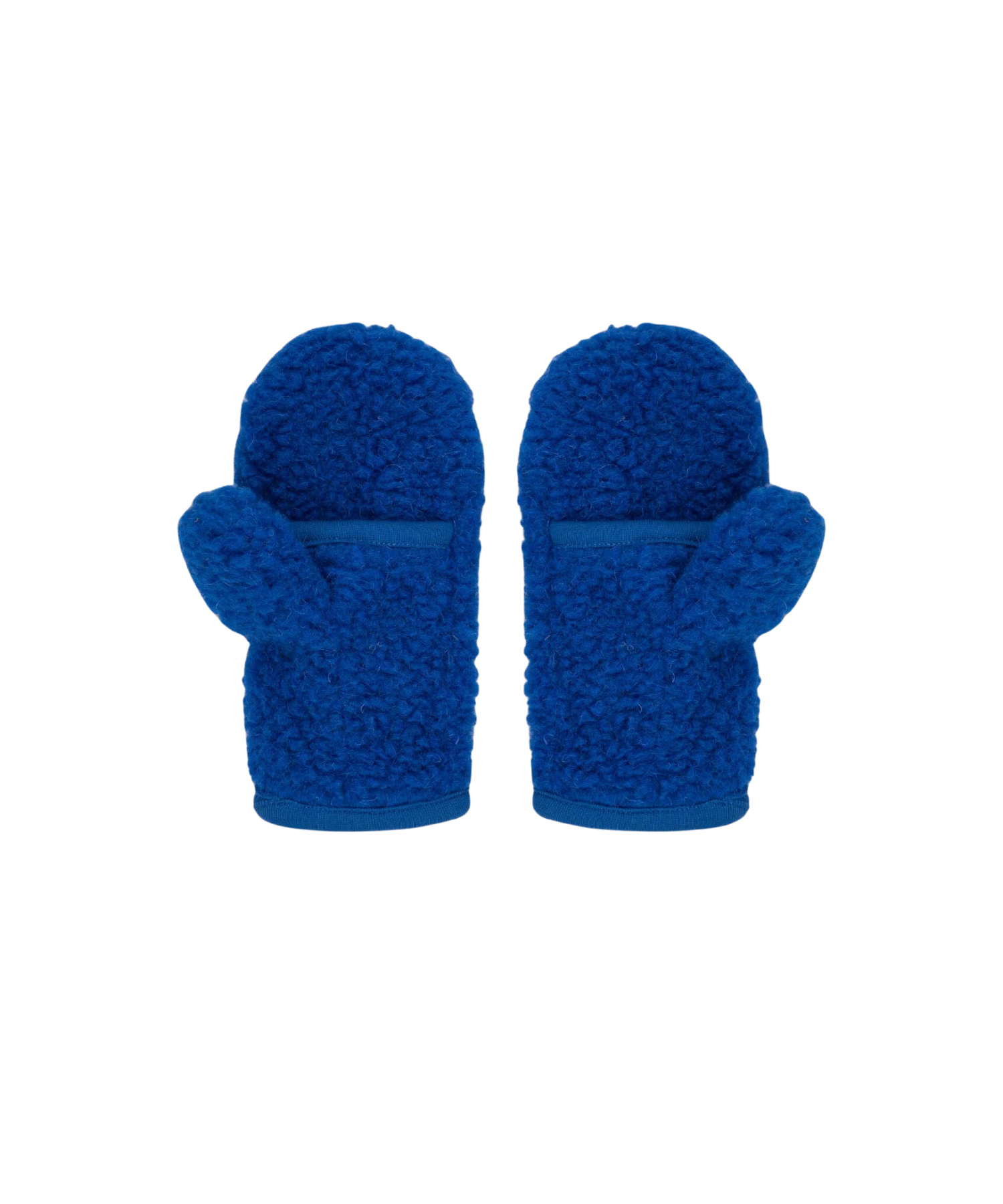 Merino Mittens with flap 6+ years – Cobalt Blue – 100% Merino Wool (Copy) Happymess