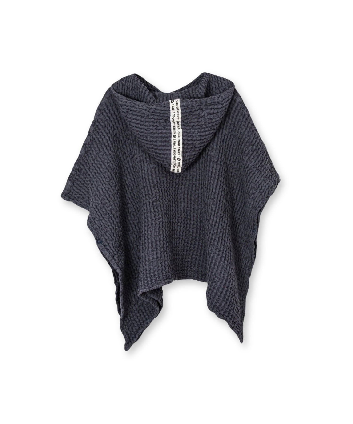 Waffle Bathing Poncho for All Seasons – Blueberry – Linen & Cotton Happymess