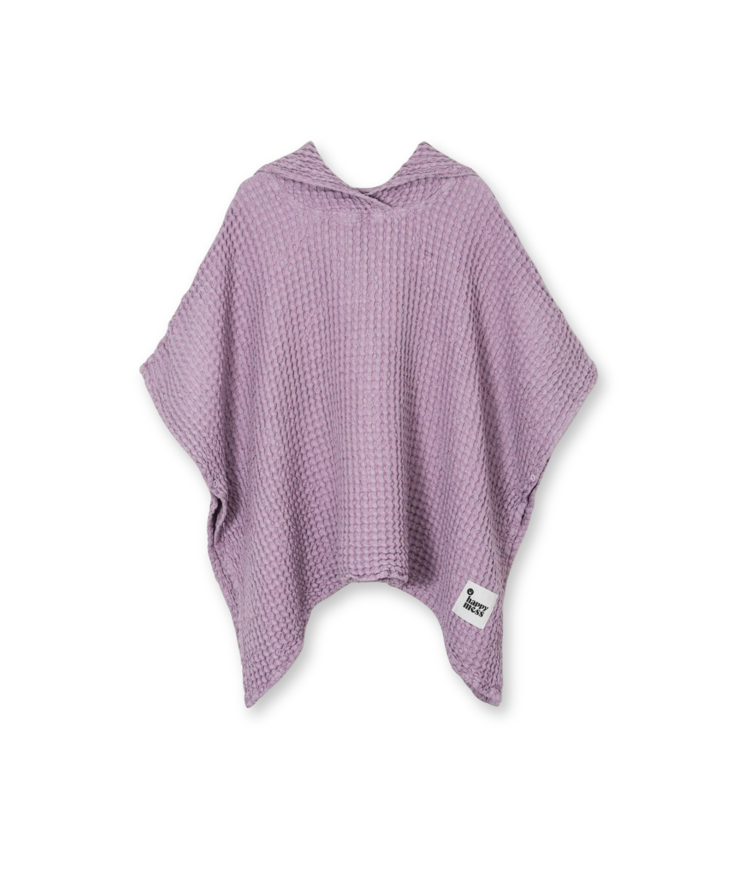 Waffle Bathing Poncho for All Seasons – Lavender – Linen & Cotton Happymess