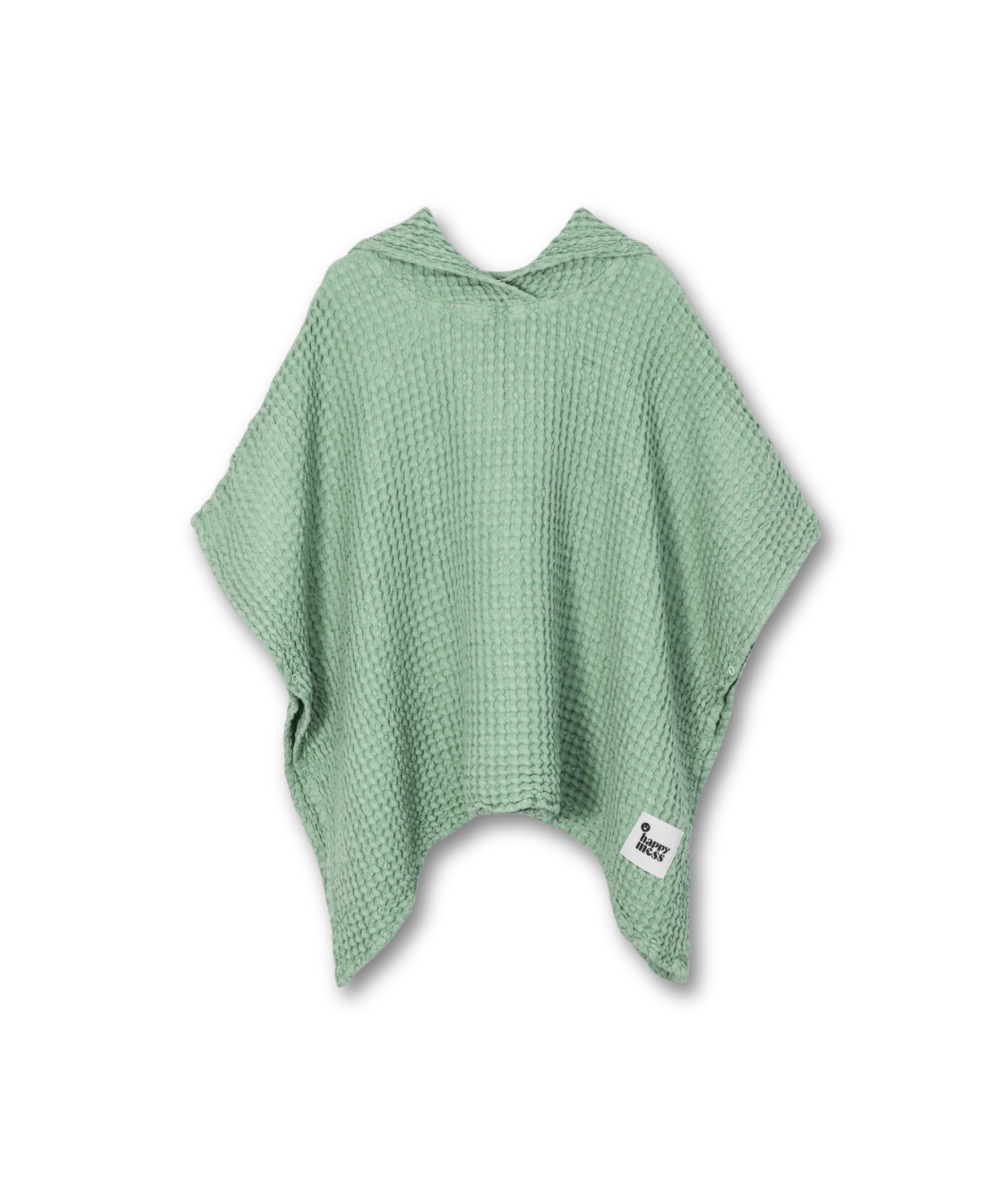 Waffle Bathing Poncho for All Seasons – Sage – Linen & Cotton Happymess