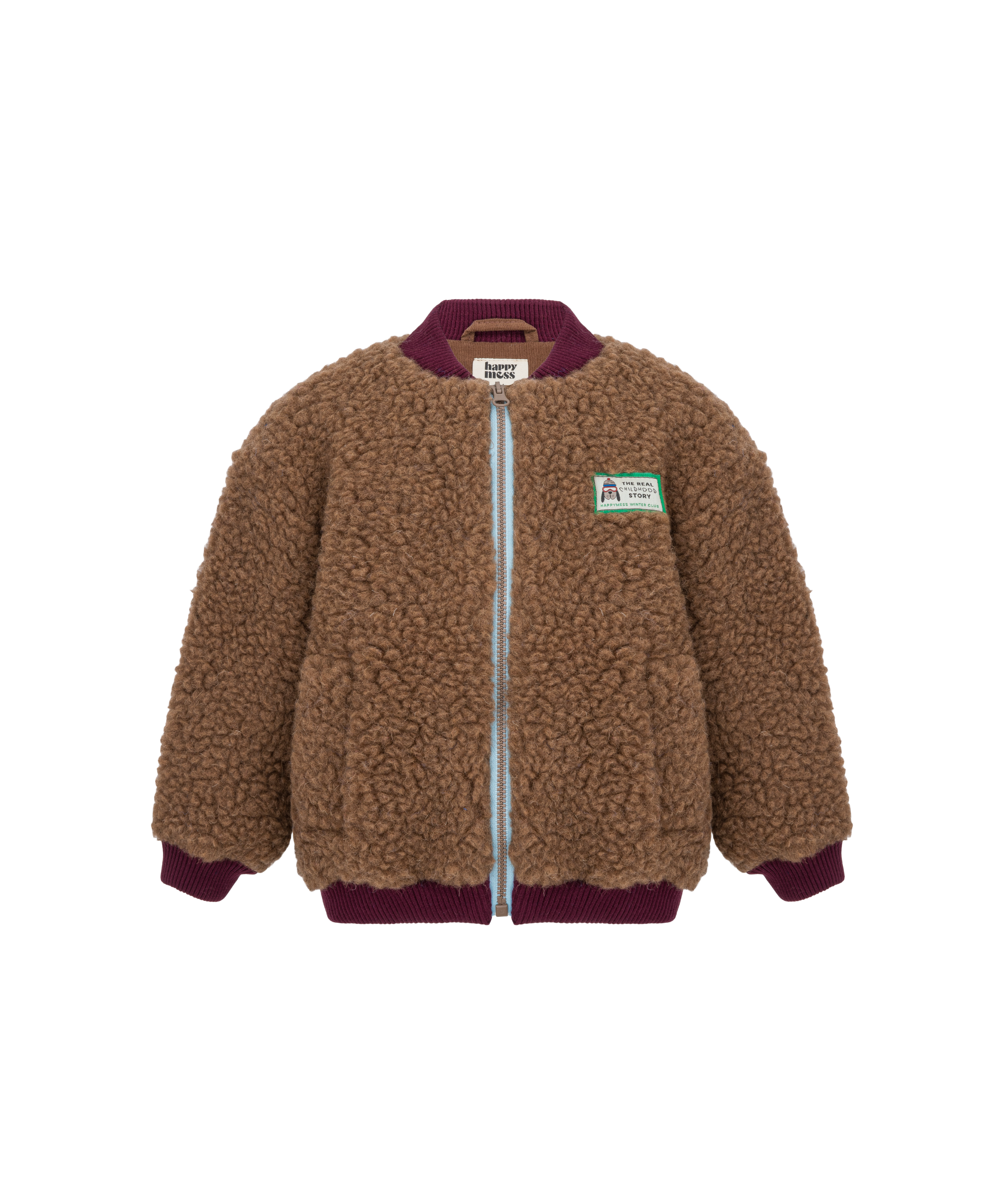 Merino Bomber Jacket – Teddy Brown – 100% Merino Wool Happymess