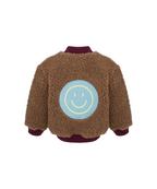 Merino Bomber Jacket – Teddy Brown – 100% Merino Wool Happymess