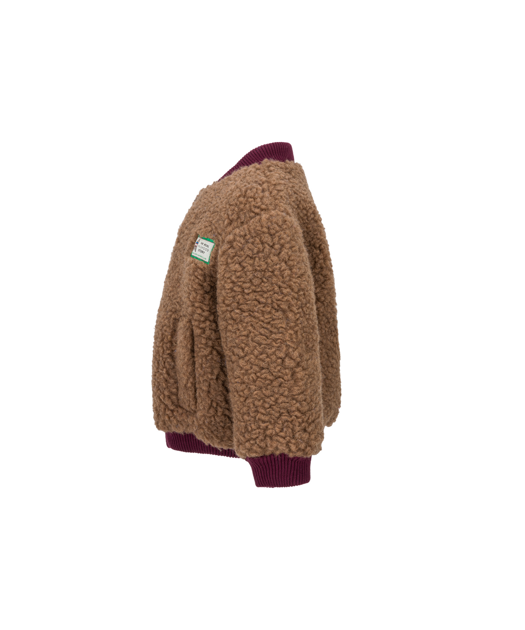 Merino Bomber Jacket – Teddy Brown – 100% Merino Wool Happymess