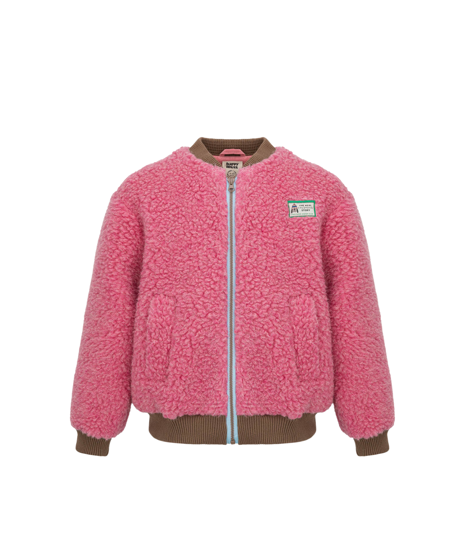 Merino Bomber Jacket – Pink – 100% Merino Wool Happymess