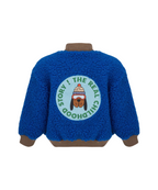 Merino Bomber Jacket – Blue – 100% Merino Wool Happymess