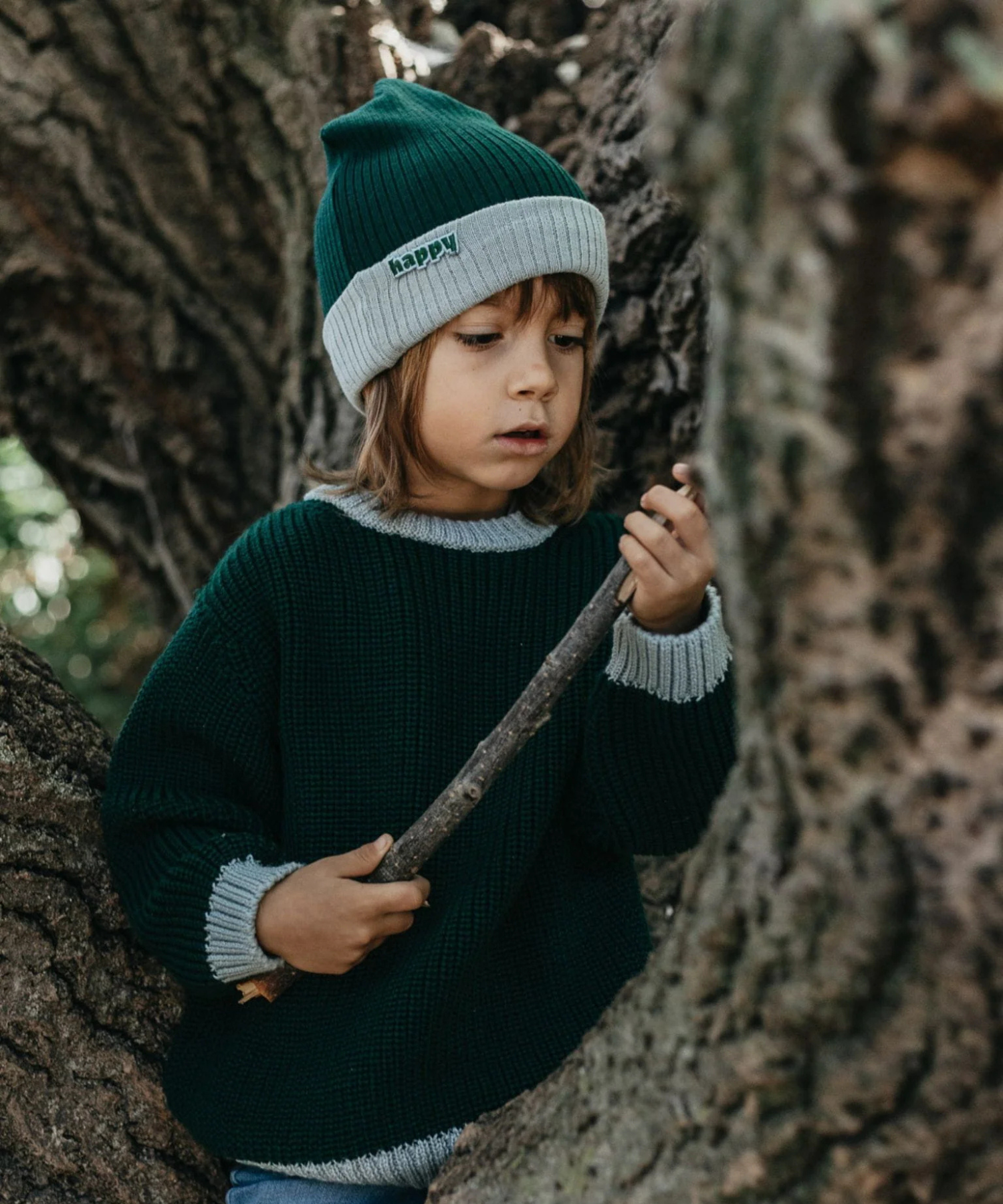 Merino Sweater - Forest Mesh – 100% Merino Wool Happymess