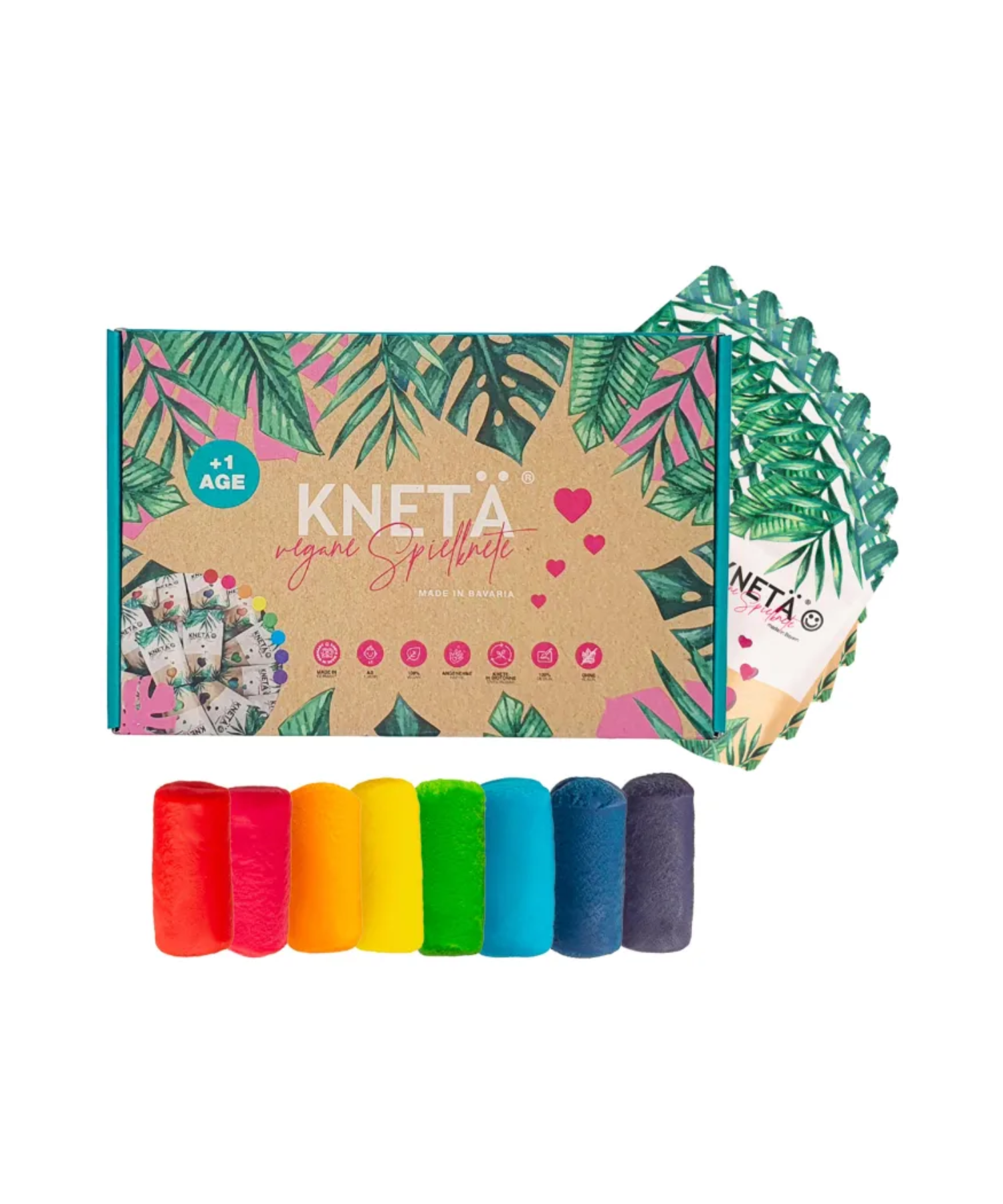Knetä® – vegan clay – 8-Color Bag Set (8x50g) Knetä