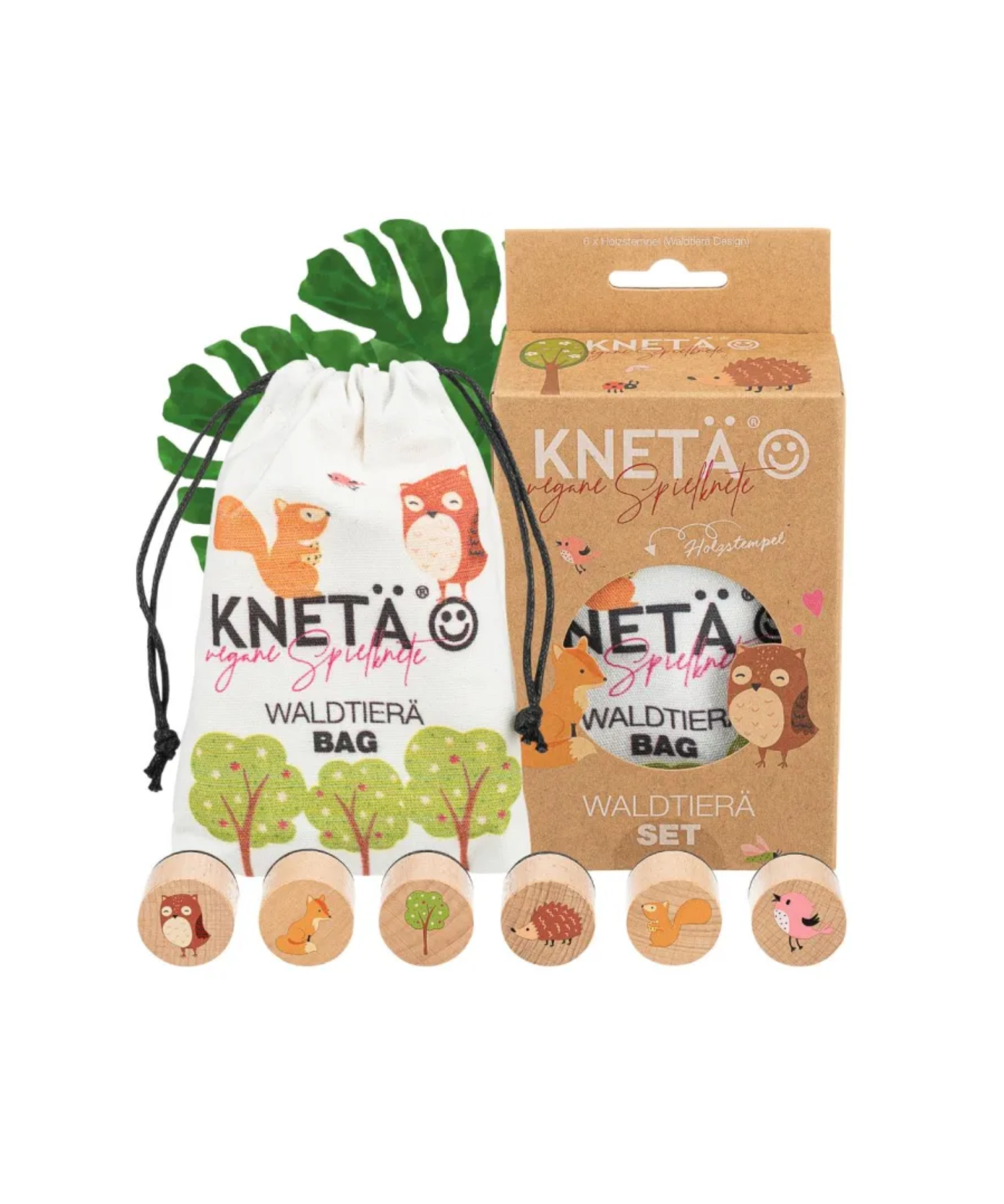Knetä® – Wooden Stamp Set – Forest Animals "Waldtierä" Knetä