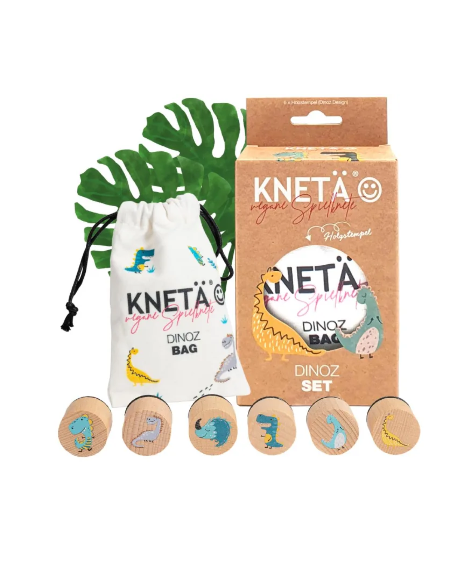 Knetä® – Wooden Stamp Set – Dinoz Knetä