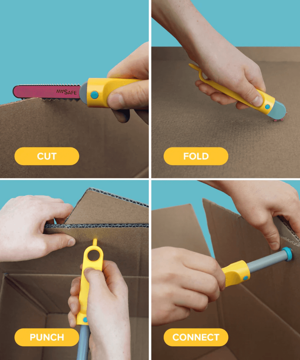 Makedo Discover Kit – Construction Toy of 126 pcs Makedo