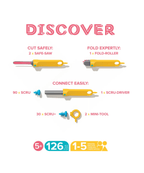 Makedo Discover Kit – Construction Toy of 126 pcs Makedo