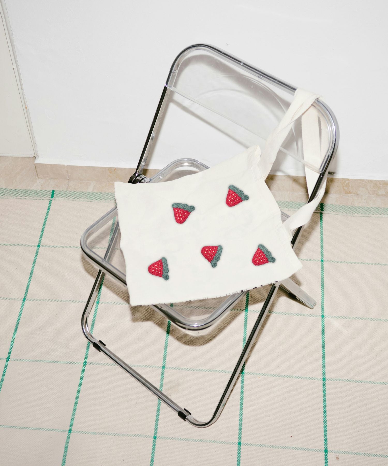 Strawberry Crochet Brooch