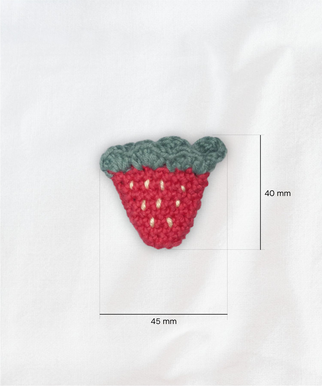 Strawberry Crochet Brooch