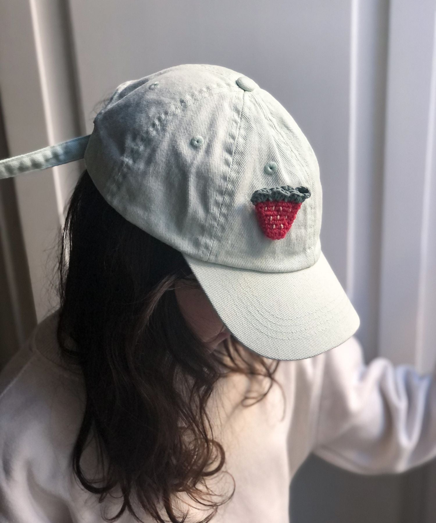 Strawberry Crochet Brooch