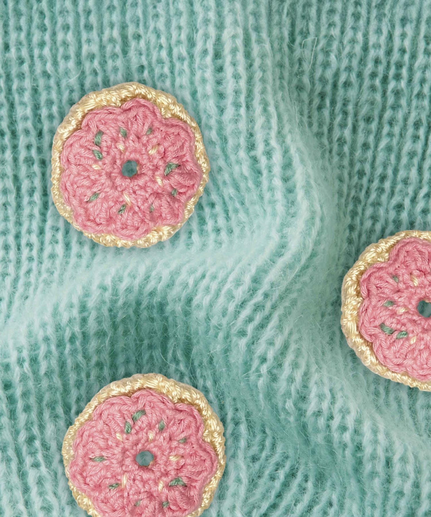 Donut Crochet Brooch