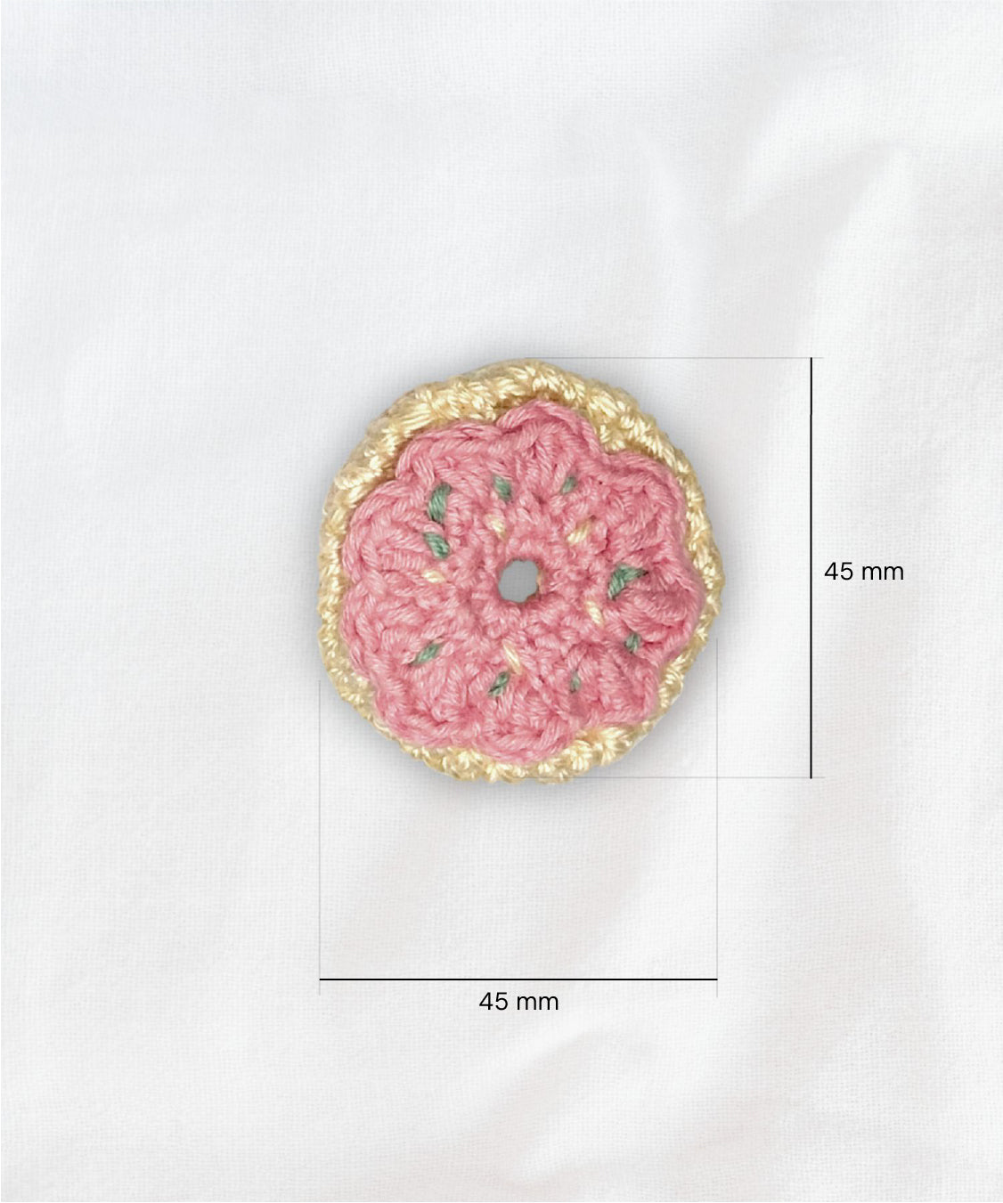 Donut Crochet Brooch