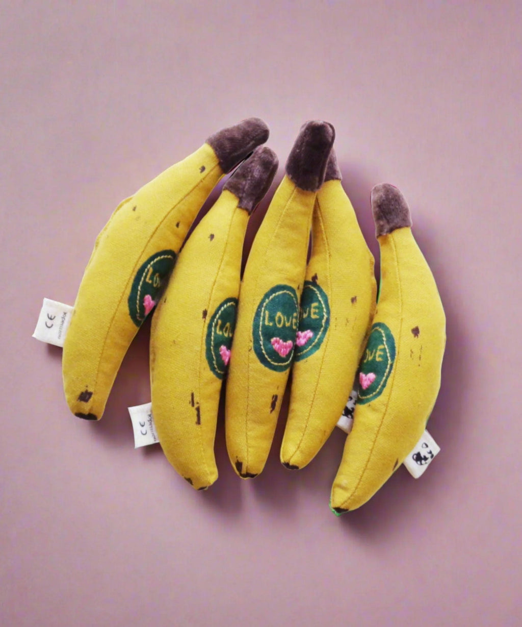Banana "Love" – Play Food Fabric Toy – 1 Piece Normadot