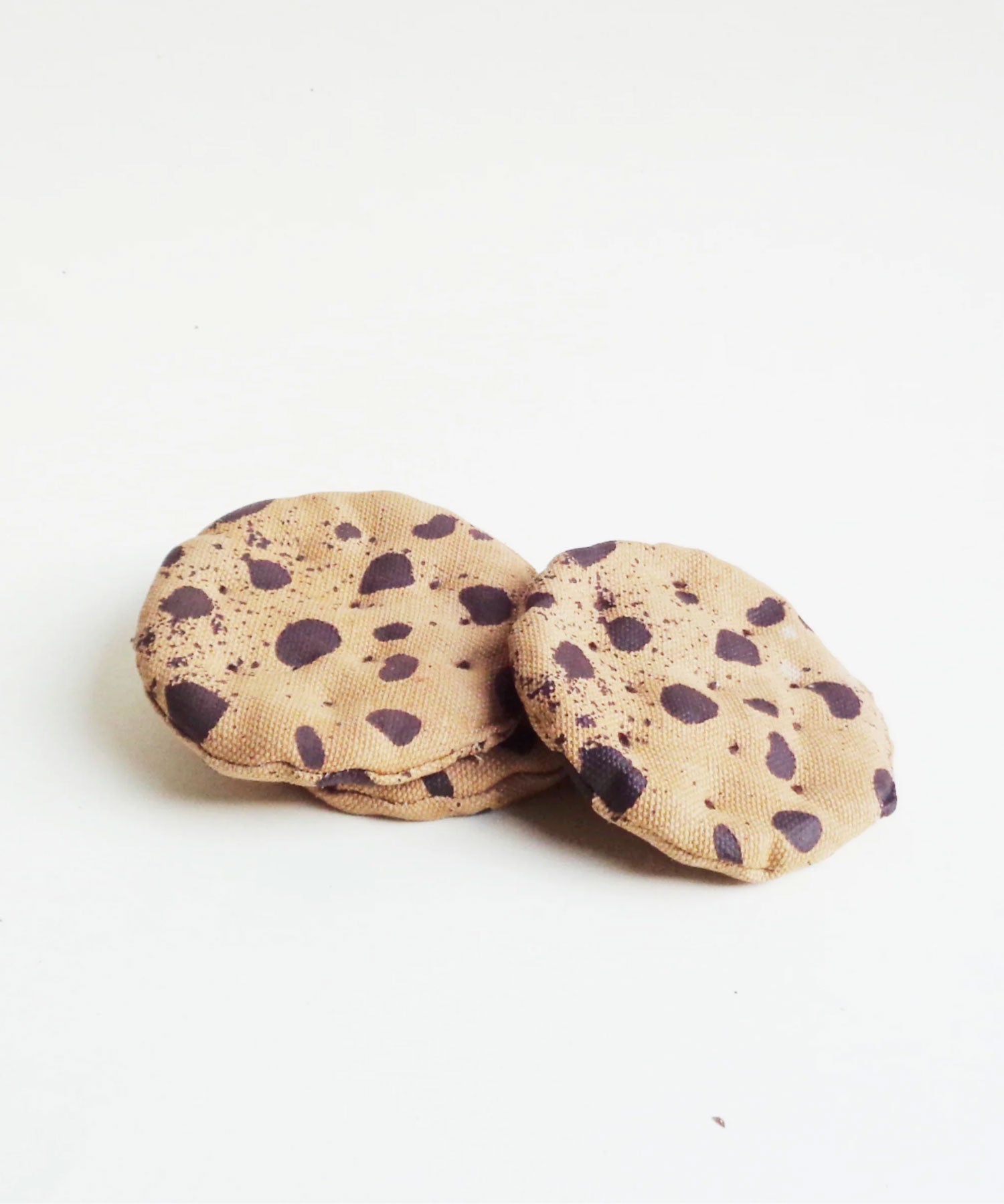 Chocolate Chip Cookies – Play Food Fabric Toy – 2 Pieces in Craft Pouch Normadot