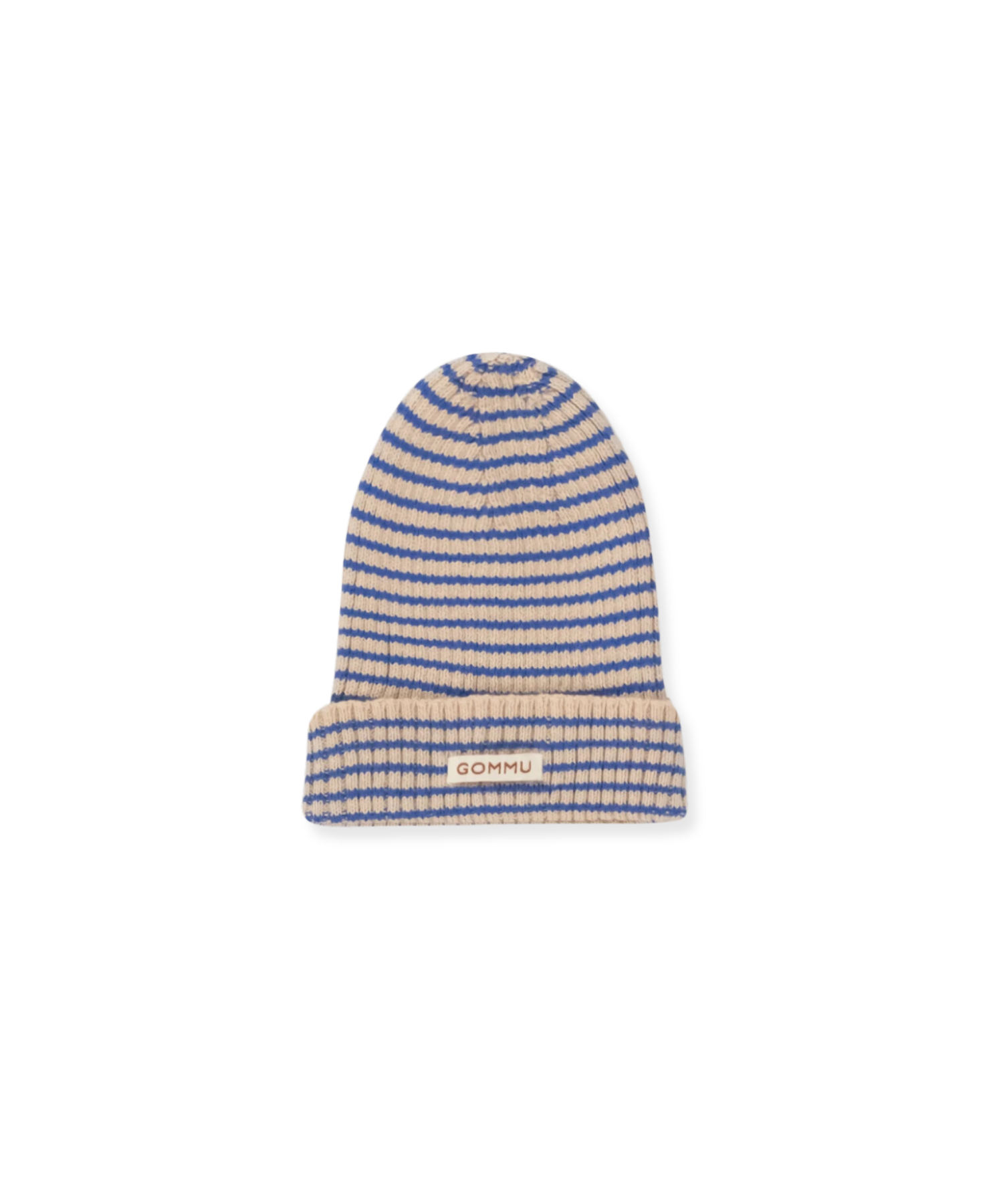 Gommu Big Stripes Beanie – Light Cream / Blue French Stripes We are Gommu