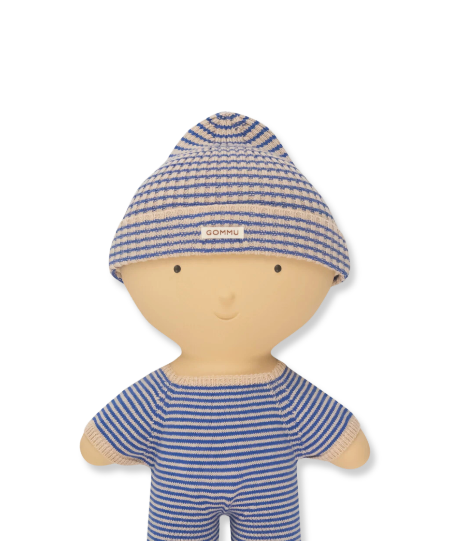Gommu Big Stripes Beanie – Light Cream / Blue French Stripes We are Gommu