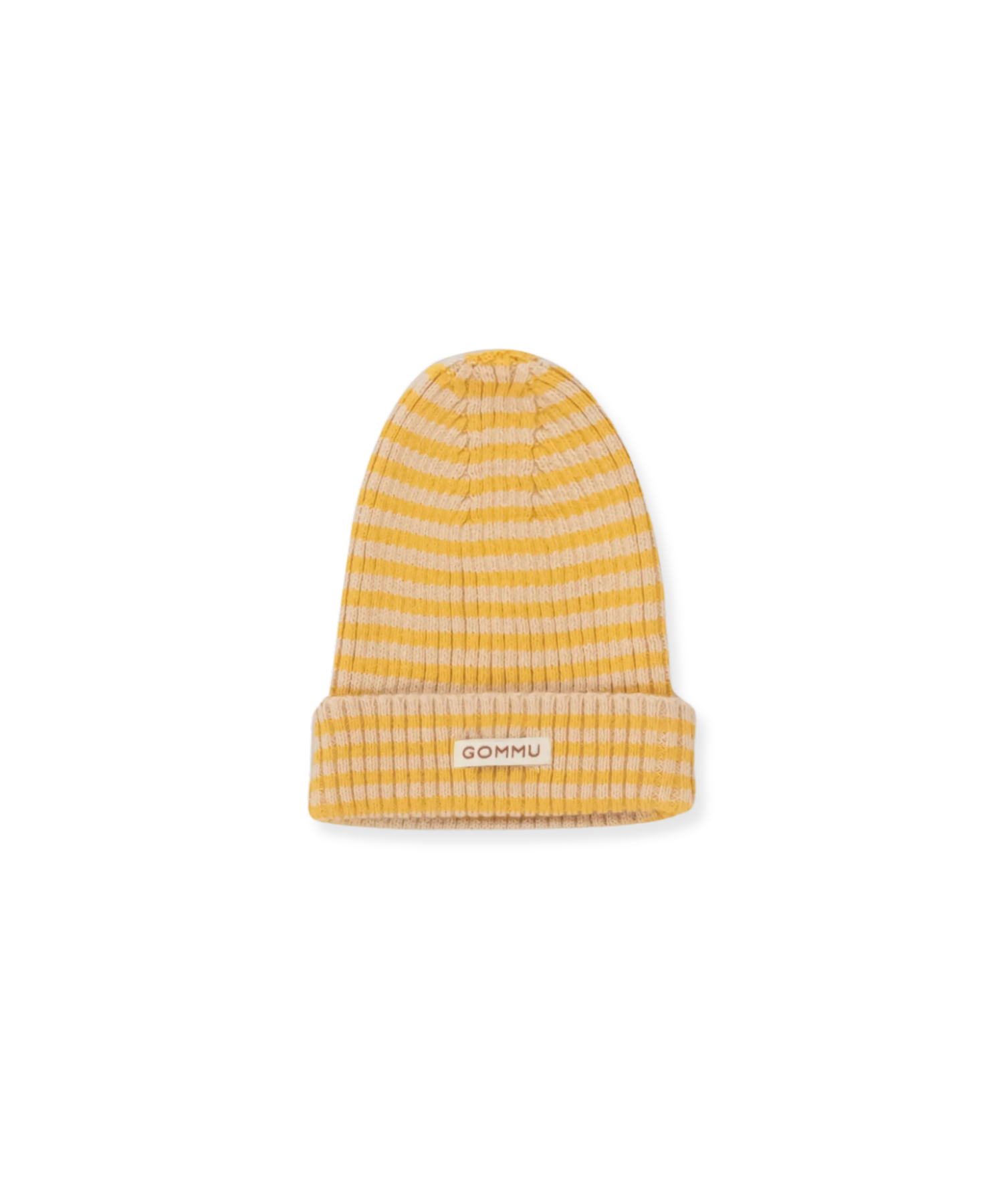 Gommu Big Stripes Beanie – Light Cream / Mustard Big We are Gommu