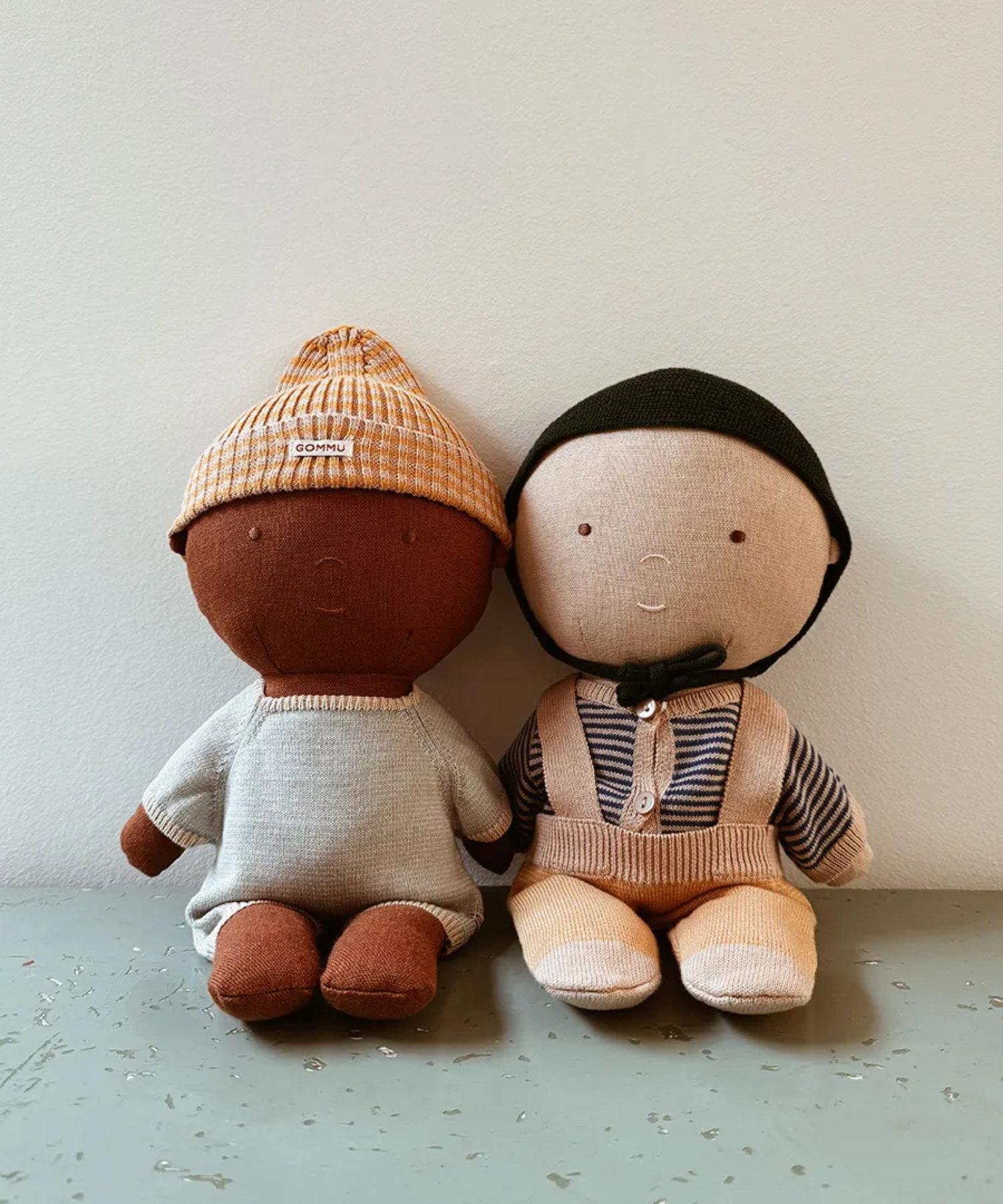 Gommu Big Stripes Beanie – Light Cream / Mustard Big We are Gommu