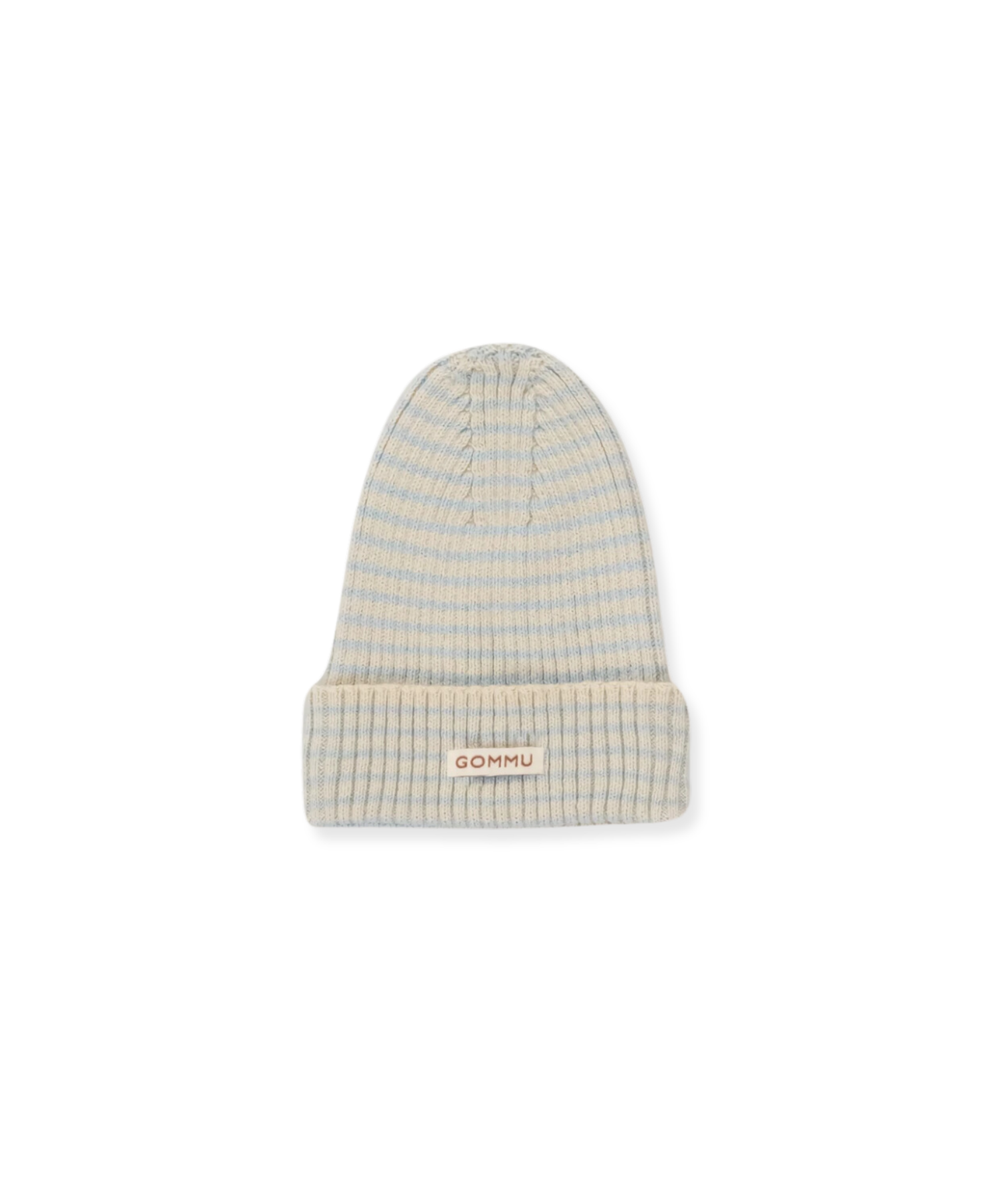 Gommu Big Stripes Beanie – Blue Sky / Sand French Stripes We are Gommu
