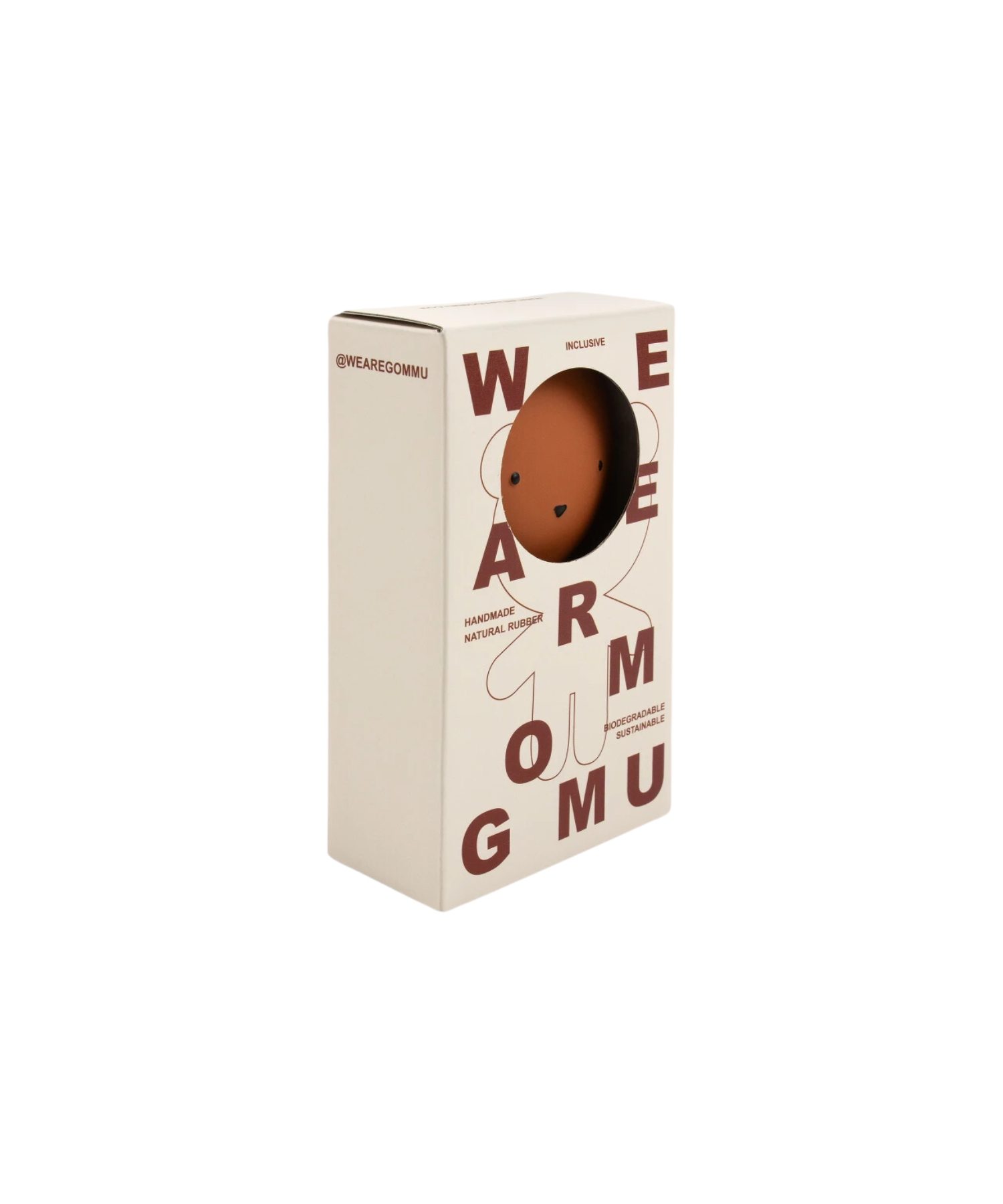 Gommu Mini Bear – Almond – 100% Natural Rubber Hevea Tree We are Gommu