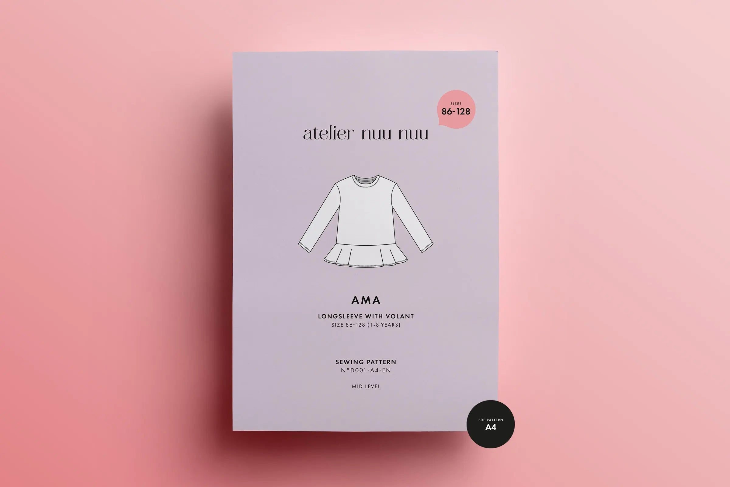 Sewing Pattern – Ama Longsleeve with Volant Atelier Nuu Nuu